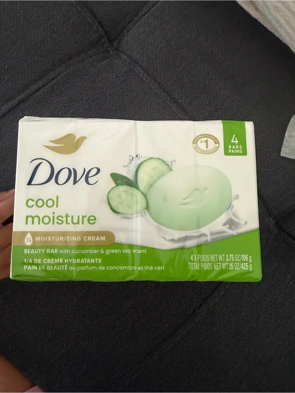Cool Moisture Beauty Bar - Cucumber & Green Tea, Green